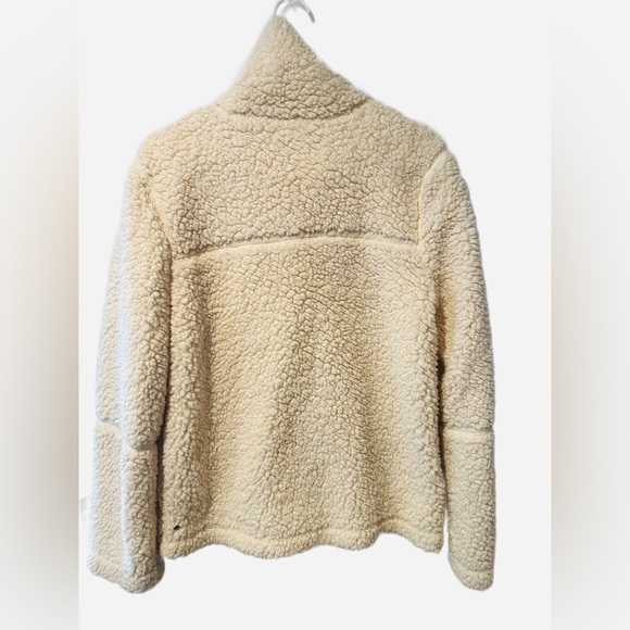 Zella Cream Fleece Zip Up Jacket Size Medium - Picture 3 of 6